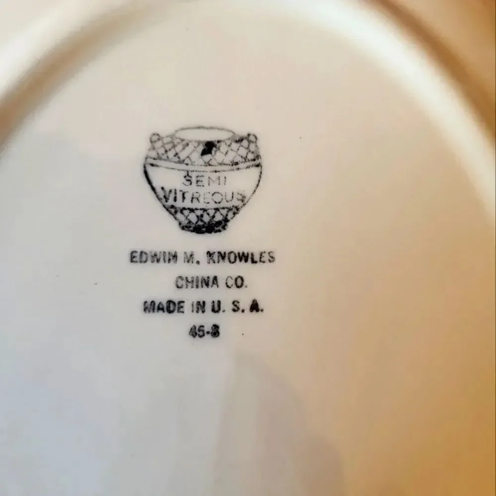 Vintage Mint Set Of 3 Edwin Knowles China Co. Roses Semi Vitreous 11.5